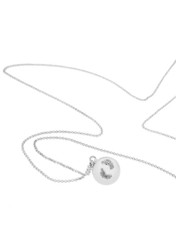 PROUD MAMA Μενταγιόν Εγκυμοσύνης Bola Babybell Glowing Πατουσάκια Silver