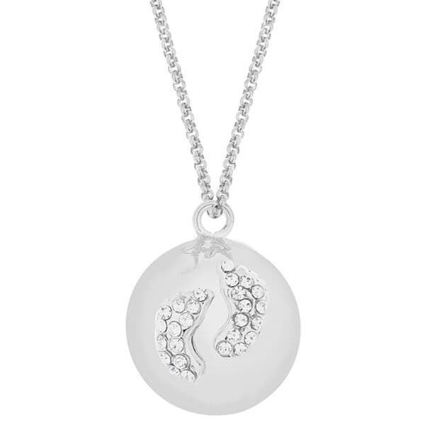 PROUD MAMA Μενταγιόν Εγκυμοσύνης Bola Babybell Glowing Πατουσάκια Silver