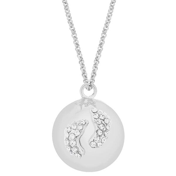 PROUD MAMA Μενταγιόν Εγκυμοσύνης Bola Babybell Glowing Πατουσάκια Silver