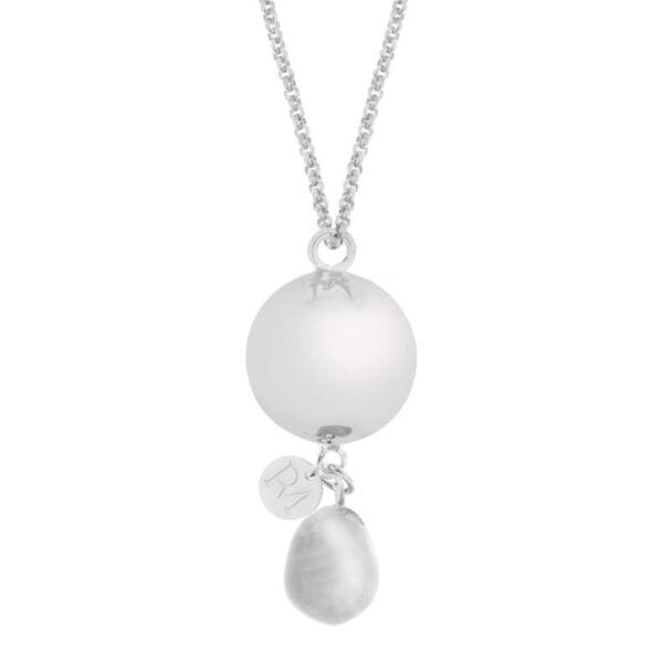 PROUD MAMA Μενταγιόν Εγκυμοσύνης Bola Linn Γκρι Αχάτης