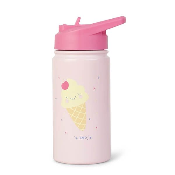 SARO Ανοξείδωτο Παγούρι Θερμός Με Καλαμάκι 350ml Ice Cream