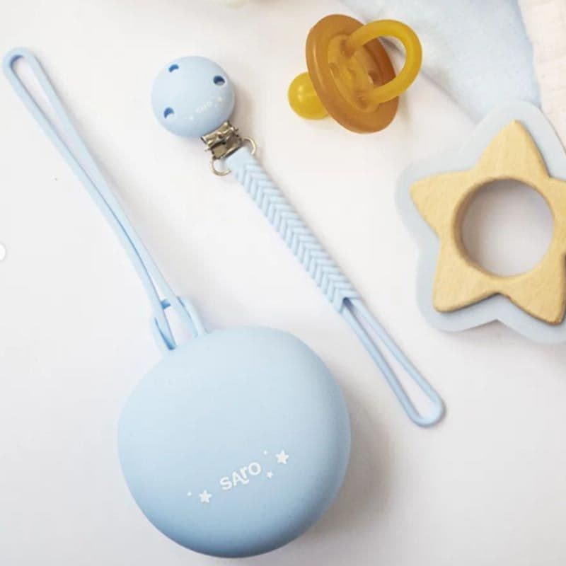 SARO Θήκη Πιπίλας Σιλικόνης Blue