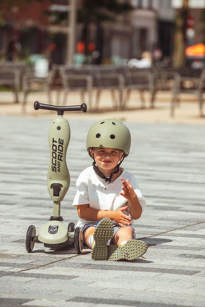 SCOOT & RIDE Παιδικό Πατίνι HighWayKick 1 Olive (12+ μηνών)