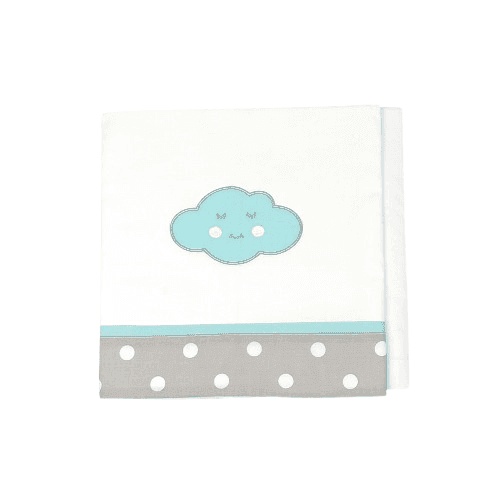BABY STAR Σετ Σεντόνια Λίκνου Σύννεφο Μέντα (3 Τεμάχια)