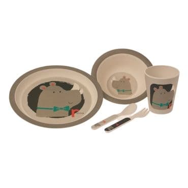 GAMBERRITOS Βρεφικό Σετ Φαγητού PP Ρινόκερος (6+ μηνών)