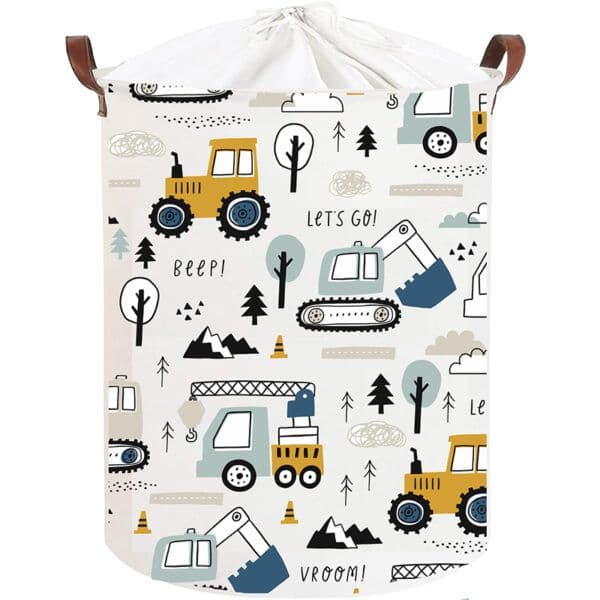 SIPO Στρογγυλό Καλάθι Αποθήκευσης Παιχνιδιών Οχήματα (43L)