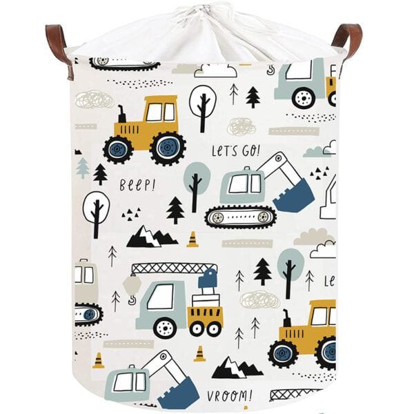 SIPO Στρογγυλό Καλάθι Αποθήκευσης Παιχνιδιών Οχήματα (43L)