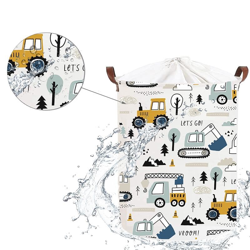 SIPO Στρογγυλό Καλάθι Αποθήκευσης Παιχνιδιών Οχήματα (43L)