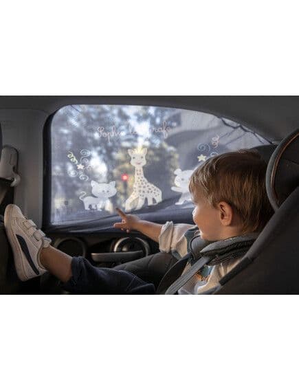 SOPHIE LA GIRAFFE Σετ Ηλιοπροστασίες Αυτοκινήτου UV Που Καλύπτουν Όλο Το Παράθυρο