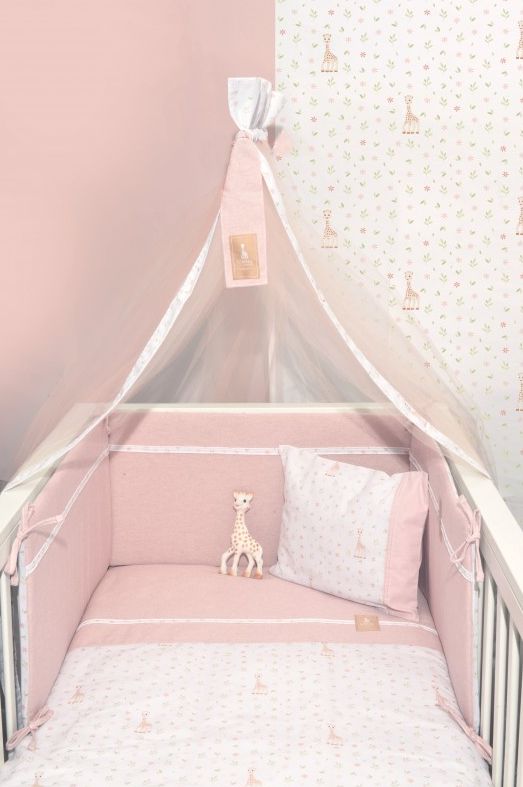 SOPHIE LA GIRAFFE Πάπλωμα & Παπλωματοθήκη Κούνιας Ροζ