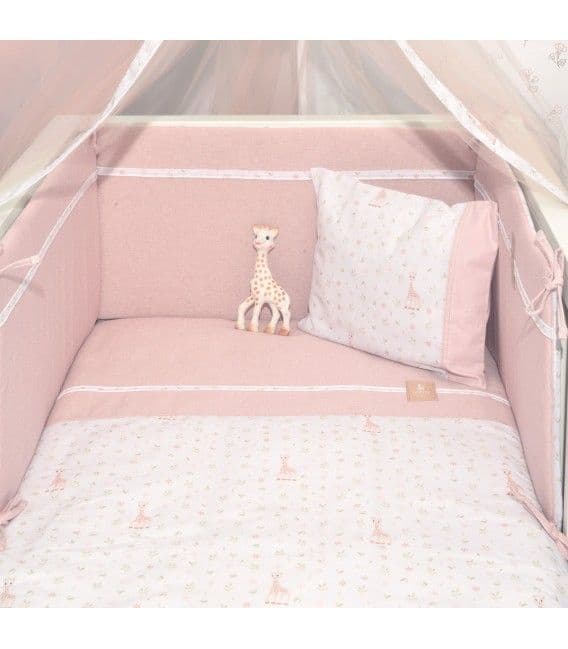 SOPHIE LA GIRAFFE Πάπλωμα & Παπλωματοθήκη Κούνιας Ροζ