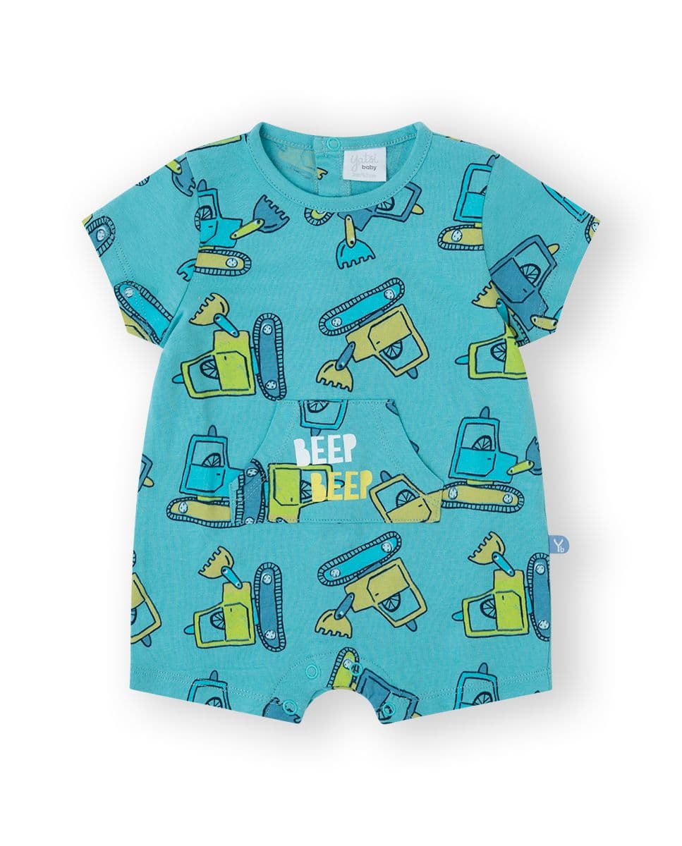 YATSI BABY Βρεφικό Καλοκαιρινό Κοντομάνικο Φορμάκι Beep Beep