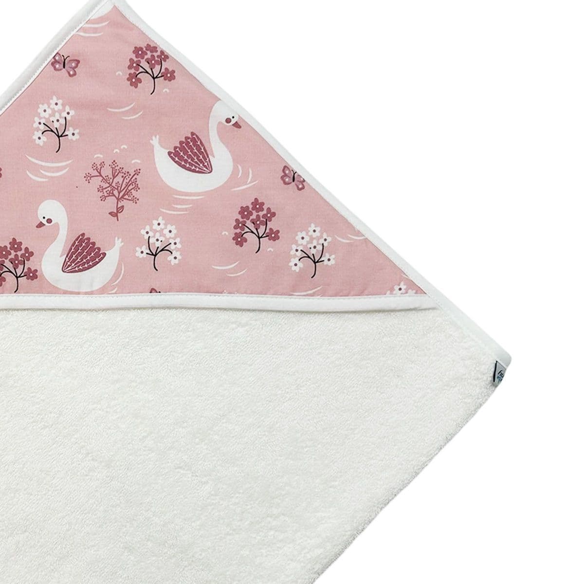 BUNNY BEBE Βρεφικό Μπουρνούζι Κάπα Κύκνος Ροζ