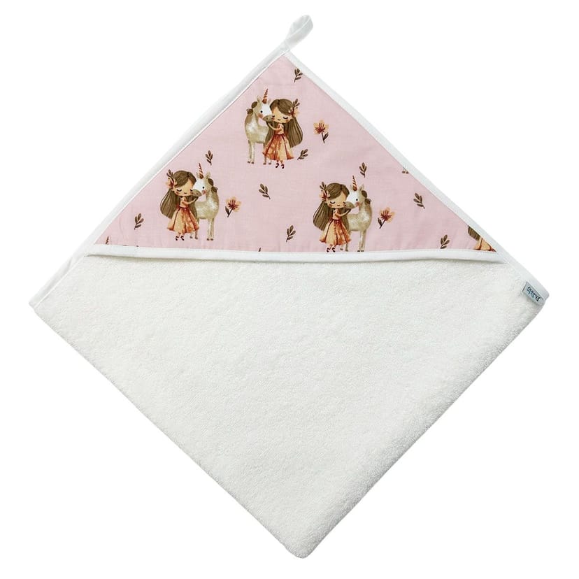 BUNNY BEBE Βρεφικό Μπουρνούζι Κάπα Κοριτσάκι Ροζ