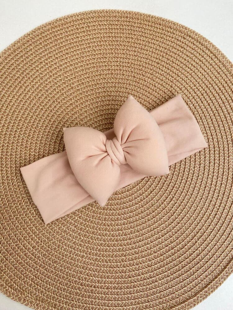 STAMATIS BEBE Βρεφική Κορδέλα Για Μωρά Με Μεγάλο Φιόγκο Powder Beige