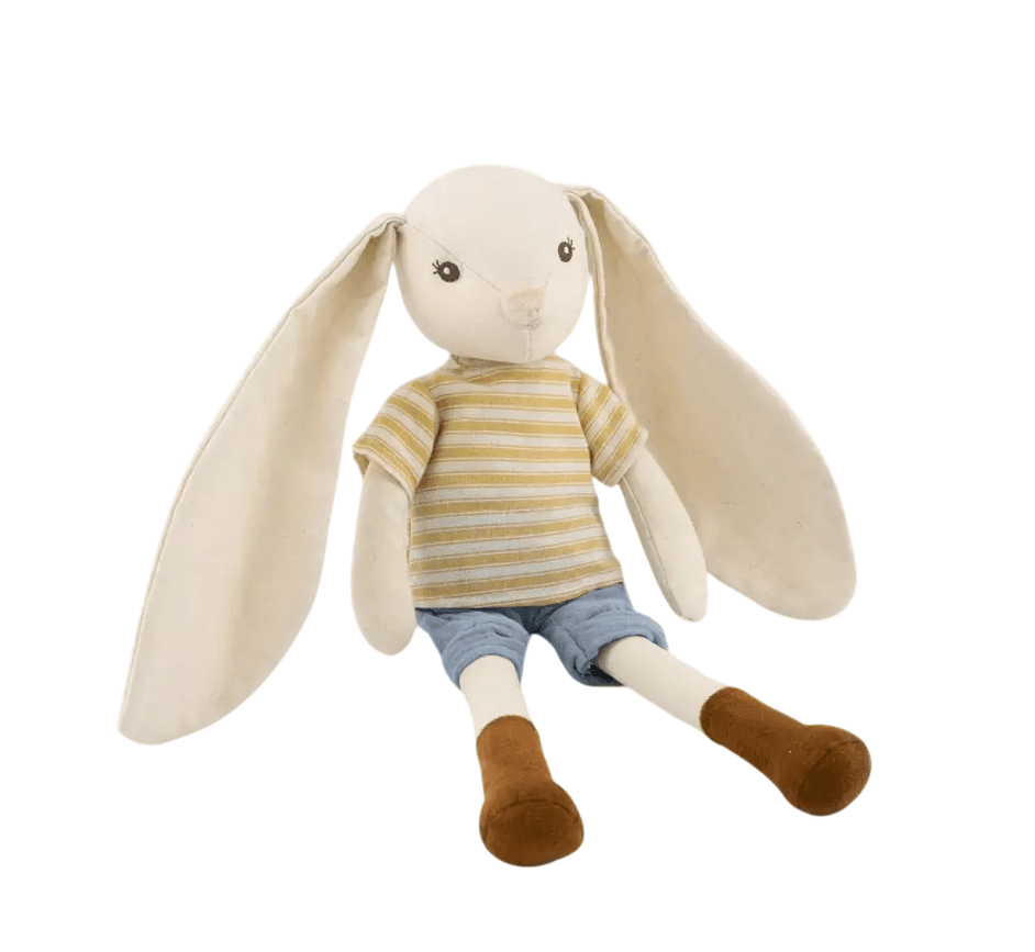 GAMBERITTOS Βρεφική Πάνινη Κούκλα Αγκαλιάς Λαγουδάκι Μπλε