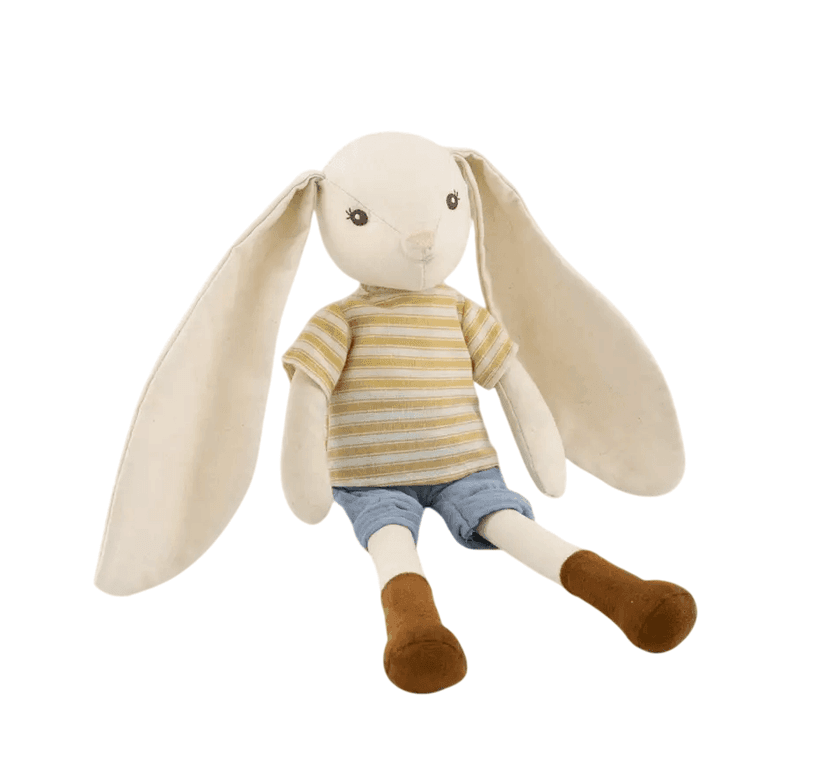 GAMBERITTOS Βρεφική Πάνινη Κούκλα Αγκαλιάς Λαγουδάκι Μπλε