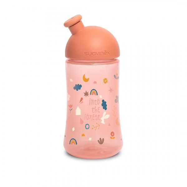 SUAVINEX Παιδικό Παγούρι Με Σκληρό Στόμιο Sporty Spout Forest Pink 270ml (12+ μηνών)