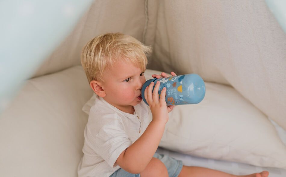 SUAVINEX Παιδικό Παγούρι Με Καλαμάκι Σιλικόνης Pink Bear 340ml (18+ μηνών)