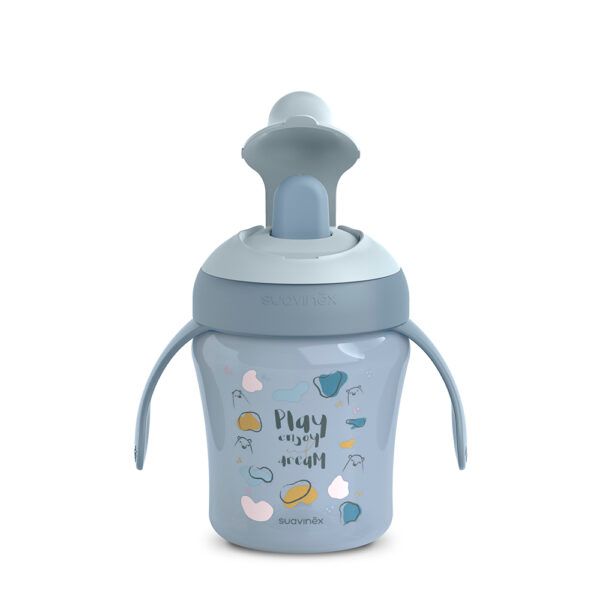 SUAVINEX Εκπαιδευτικό Ποτηράκι Με Σκληρό Στόμιο Bear Blue 200ml (6+ μηνών)