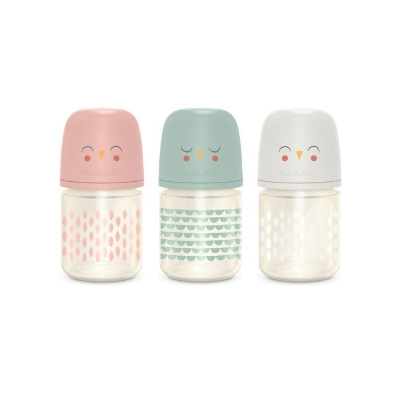 SUAVINEX Γυάλινο Μπιμπερό Με Θηλή Σιλικόνης SX-Pro Physio Pink 120ml (0+ μηνών)