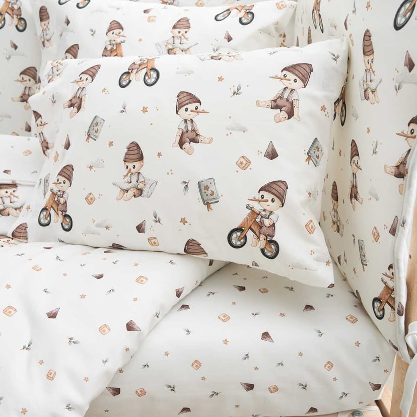 VESTA HOME Σετ Σεντόνια Λίκνου Pinocchio (3 Τεμάχια)