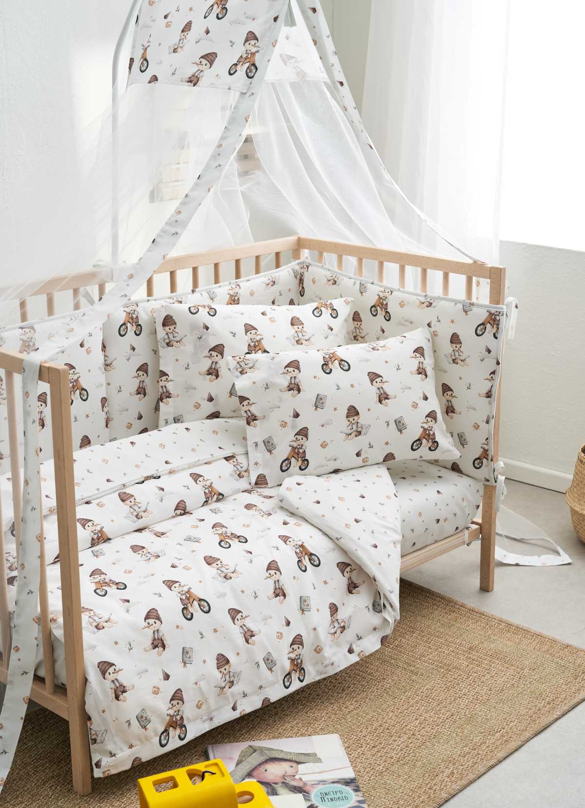 VESTA HOME Σετ Σεντόνια Κούνιας Pinocchio (3 Τεμάχια)