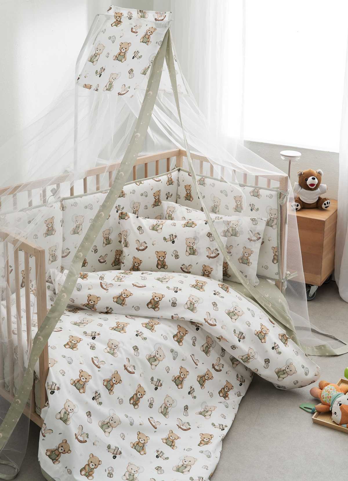 VESTA HOME Σετ Σεντόνια Κούνιας Teddy (3 Τεμάχια)