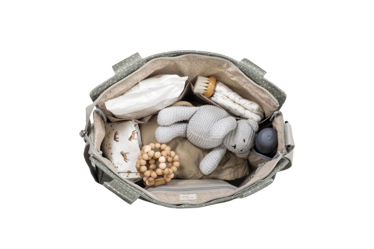 WALKING MUM Τσάντα Αλλαξιέρα Μαμάς Poppy Olive Πουά